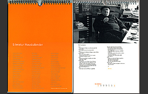 Cover Erika Wimmer Mazohl Literatur Hauskalender, © StudienVerlag 1999