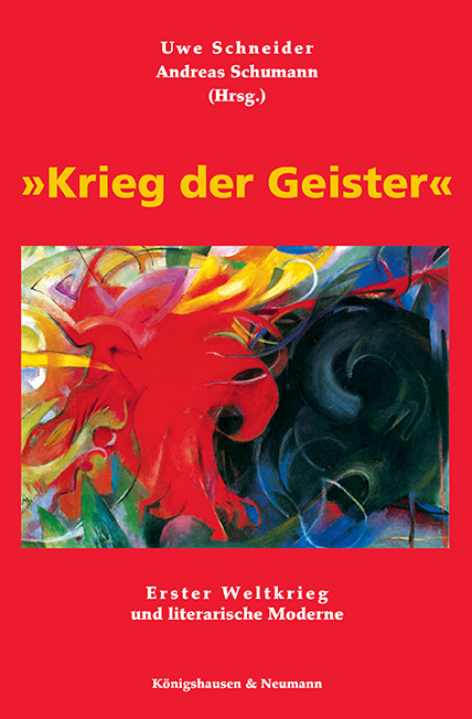 Cover Uwe Schneider, Andreas Schumann (Hg.) Krieg der Geister, © Königshausen & Neumann 2000