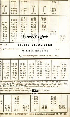 Cover Lukas Cejpek 16.000 Kilometer, © Turia & Kant 1998
