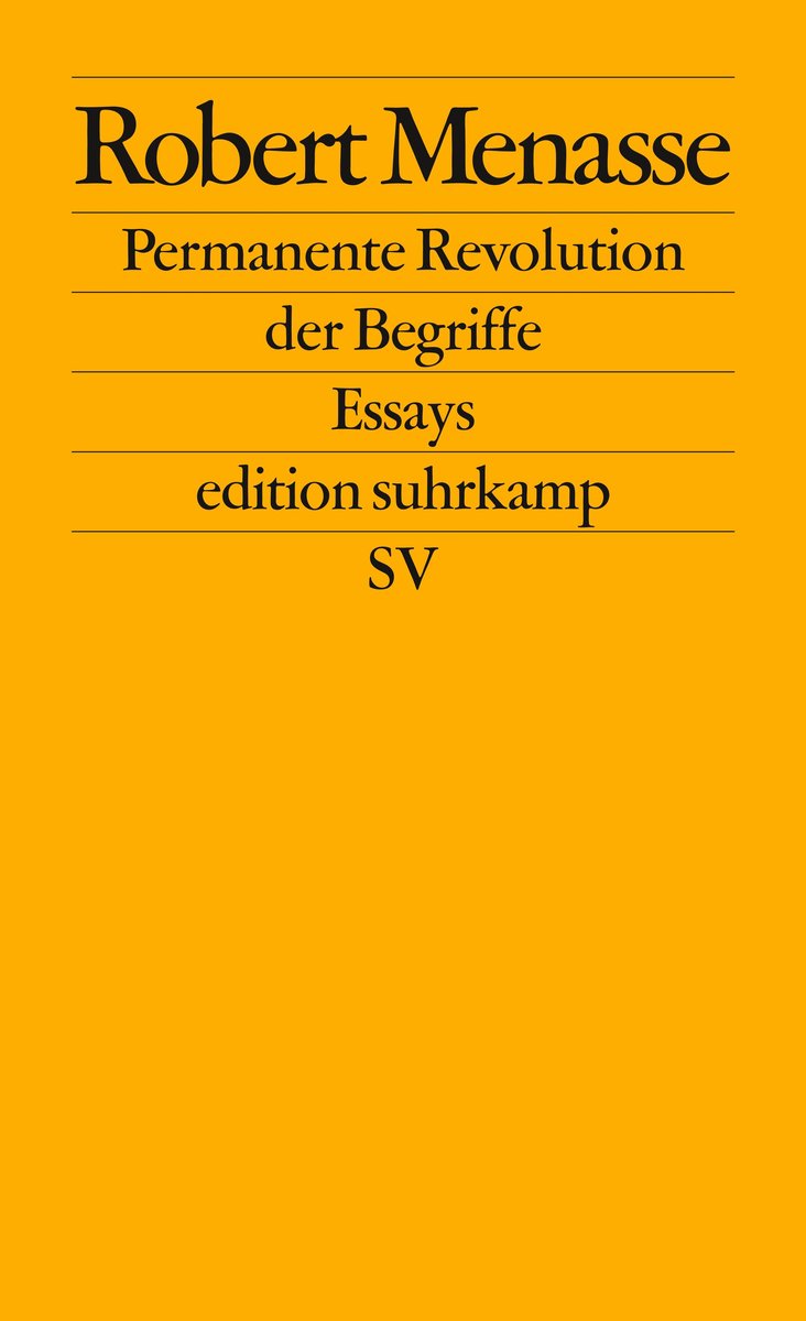 Cover Robert Menasse Permanente Revolution der Begriffe, © Suhrkamp 2009