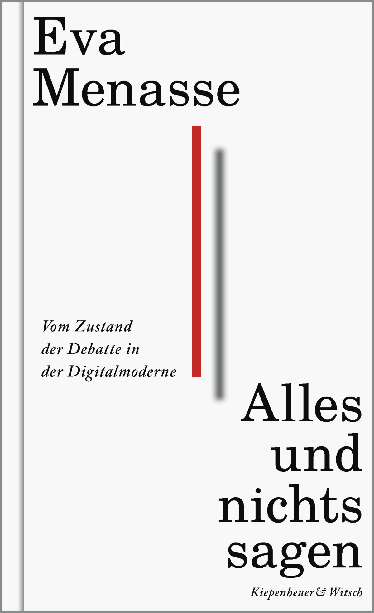 Cover Eva Menasse Alles und nichts sagen, © Kiepenheuer & Witsch 2023