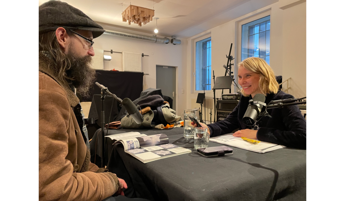 Barbara Zeman und Clemens Setz bei der Aufnahme von Folge 2 ihres Podcasts 