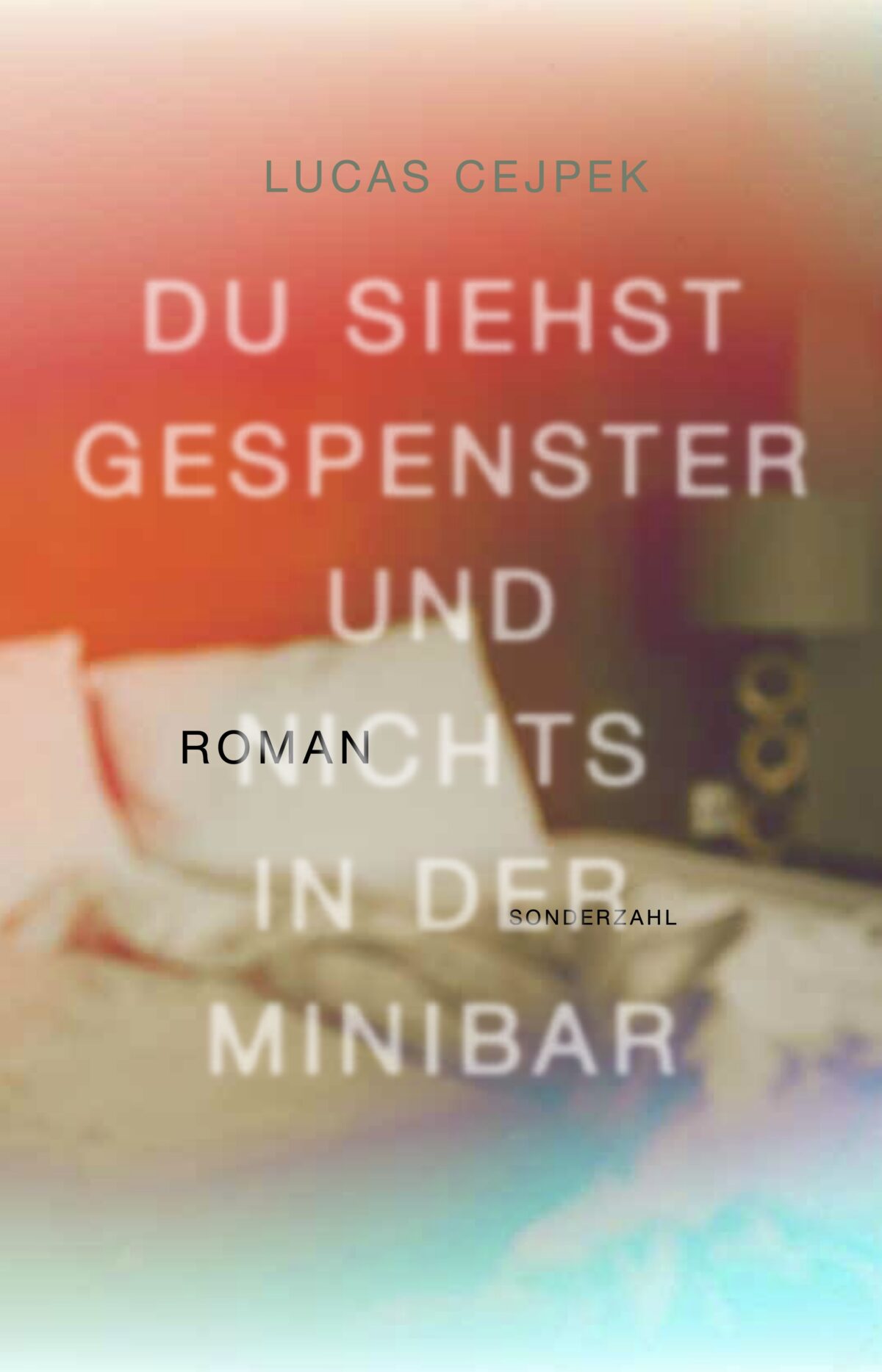 Cover Lukas Cejpek Du siehst Gespenster und nichts in der Minibar, © Sonderzahl Verlag 2024