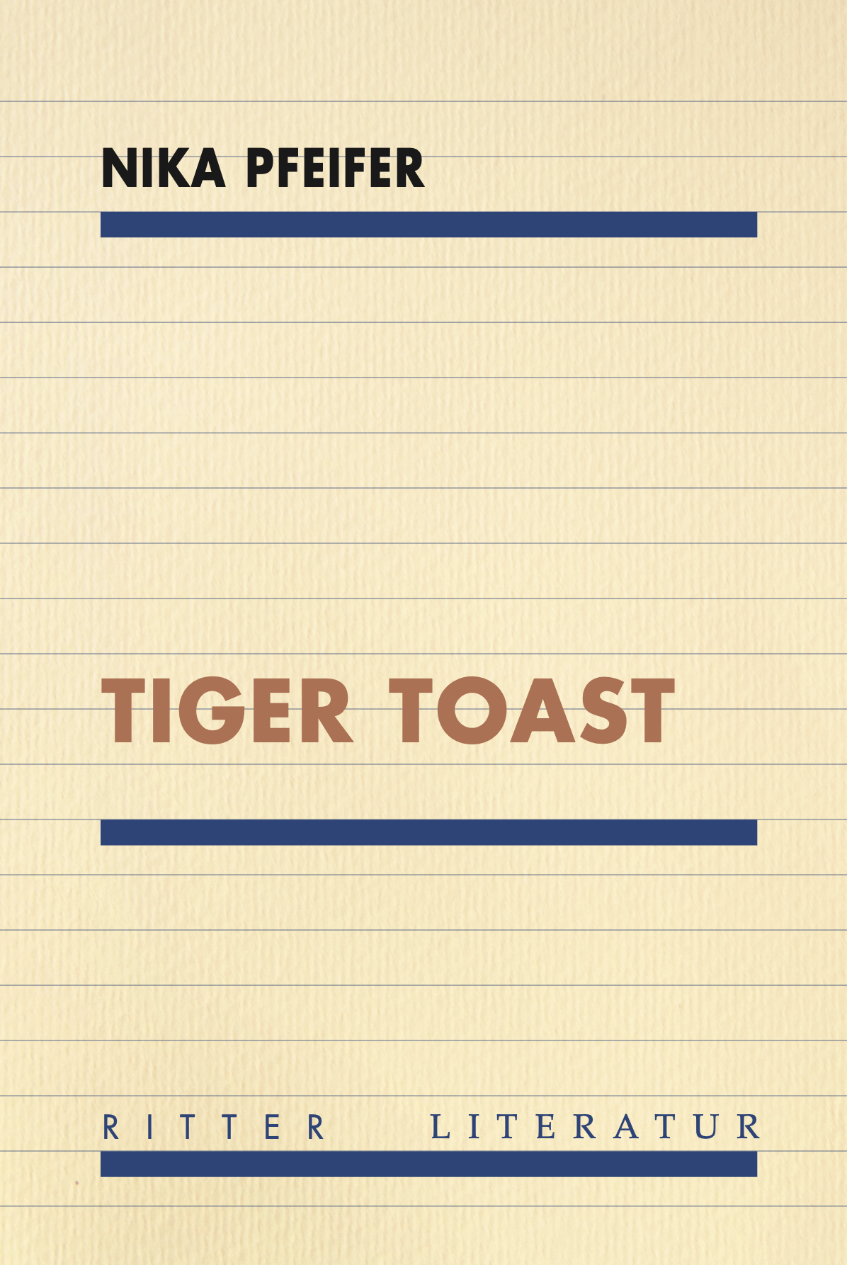 Cover Nika Pfeifer TIGER TOAST © Ritter Verlag 2024